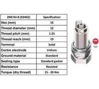 X4 - NGK SPARK PLUG QUALITY OEM 92402 / ZKR7AI-8