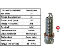 X4 - NGK SPARK PLUG QUALITY OEM 97439 / DILKAR7E11HS