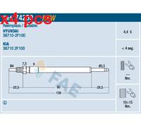 X4 PCS FITS HYUNDAI IX35 2.0 CRDI GLOW PLUG 74259 FITS FOR FAE