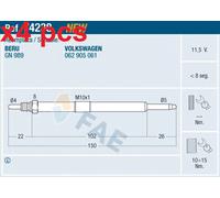 GLOW PLUG FOR VW FAE 74238