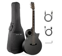 X4 PRO Custom Luca Stricagnoli Collaboration Edition - Black Hole, 41" Full-Size Carbon Fiber Acoustic-Electric Guitar, Smart Onboard Pickup System, Cutaway Design, with Custom Gig Bag