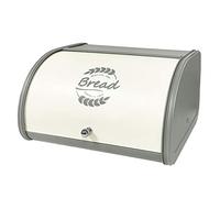 X458 Metal Gray Bread Box/Bin/kitchen Storage Containers with Roll Top Lid (Gray)