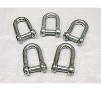 x5 6MM Galvanised Steel Commercial Dee Shackle with Countersunk Pin