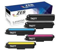 X5 Compatible Toner Set of TN277 For Brother HL-L3270CDW DCP-L3551CDW MFC-L3750CDW High Yield toners 3000 pages x2 black, 1each C,M,Y