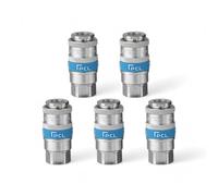 x5 Genuine PCL Air Line Airflow Female Coupling 1/4 BSP Fitting Connector