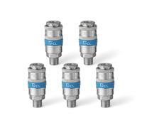 x5 Genuine PCL Air Line Airflow Male Coupling 1/4 BSP Fitting Connector