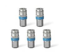 x5 Genuine PCL Air Line XF Euro Range Female Coupling 1/4 BSP Fitting Connector