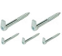 x5 Screw Hooks with Cross Slot Heavy Duty GALVANISED Steel SELF Tapping Wood 5.2 x 50mm
