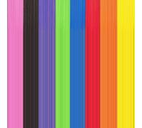 x50 114mm x 4mm Rainbow Colour Plastic Lollipop Lolly Cake Pop Sticks Crafts by Loypack