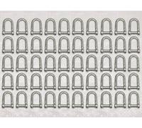 x50 8MM Galvanised Commercial Dee Shackles With Countersunk Pin - Chain Connect Caravan Tether Flush