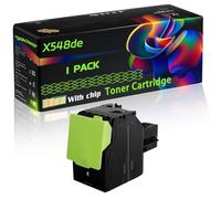 X548de Compatible for Lexmark Toner Cartridge with Chip C546 C546dtn X548de X544dtn X546dtn Printer (1 Pack Black)