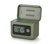 X6 Battery Charger for Insta360 X6, 27W Dual Channel Fast Charging Case with LCD Display, 5-in-1 Intelligent Battery Charging Hub for Insta360 X6 Accessories, Shows Battery SOC，Green