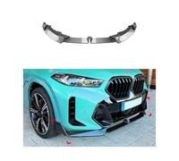 X6 Bumper Front Lip Splitter, Compatible for BMW G06 Late Stage MP 2023+ Chin Spoiler Diffuser Car Air Dam Wide Body Kit Protector Accessories(Carbon Look)