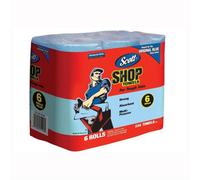 X6 Kimberley Clarke Scott 75147 Blue Heavy-Duty Shop Garage Cloth Roll Kcl75147