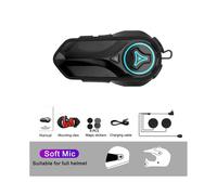 X6 Motorcycle Helmet Headset Moto Intercom Bluetooth 5.0 Wireless Interphone Speaker Handsfree Helmet Walkie Talkie for 2 Rider 1000M