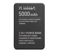 X6 Pro/Pro Plus 5000mAh/10000mAh Ultra-Slim Qi2 Magnetic 3-in-1 Power Bank, 20W USB-C PD Fast Charging & 15W Wireless Charger for Smartphone, Apple Watch & AirPods (Dark Sky, 5000 mAh)