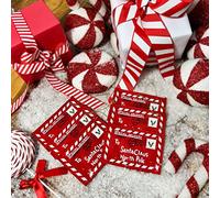 X6 Special Delivery Letter to Santa in The North Pole Red Felt Envelope Christmas Tree Hanging Bauble Decoration or Gift tag Real Envelope to Put Treats in Money Gift Holders or Xmas Table Decoration