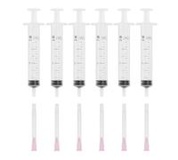 X6 Sterile Plastic and Glass Ink Cartridge Syringes with Blunt Nozzles (Nozzels) for Refilling