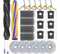 X60 Pro Ultra Complete Replacement Accessories Kit Compatible with (ONLY) Dreame X60 Pro Ultra Complete Robot Vacuum Parts,1 Main Brush 4 HEPA Filter 6 Mop Pad 6 Side Brush 6 Dust Bags