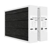 X6672 MERV 16 16x25x5 Furnace Filter Compatible with Lennox X6672 Healthy Climate Carbon Clean for Furnace HVAC System, Part #HCF16-16, 16x25x5 (Actual Size: 15.7 x 24.7 x 4.4 In), 2 Pack