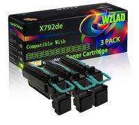 X792de Compatible for Lexmark Toner Cartridge with Chip X792dte X792dtfe X792dtme X792dtpe Printers (3 Pack Black)