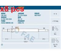 X8 PCS FITS CITROËN C5 III 2.7 HDI GLOW PLUG 74218 FITS FOR FAE