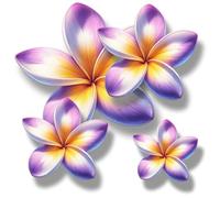 x8 Purple Plumeria Flower Vinyl Sticker, Floral Decal Cover up Marks, Weatherproof & Vibrant, Multi-Purpose Ideal for Wall, Bin, Car, Laptop, Bike, Dustbin. Camper Van & More (Purple Plumeria)