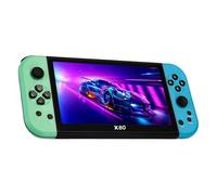 X80 Handheld Games Consoles, 7-inch Retro Handheld Game Console Built in 10000 Games for 10 Simulators, Support 128GB TF Card Extension, Multifunctional Handheld Consoles for Kids