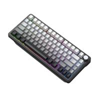 X85 Wireless Gaming Keyboard With RGB Tri-Mode Bluetooth And Meta Knobs Hot-Swap Functionality And Extended Life(MOONLIT NIGHT)