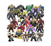 (X887) Big Goblin Models Marvel Avengers Venom Spider Steel Captain Hulk Thanos Buster Building Blocks Figures Toys Boy Christmas Gifts