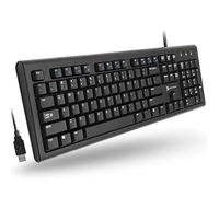 X9 Performance Wired Keyboard - USB Computer Keyboard Wired, Coated with Silver Zinc Zeolite - USB Keyboard for Laptop with 5FT Cable - Wired Computer Keyboard for PC | Chromebook - Perfect for Office
