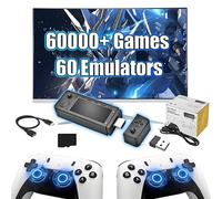 X9 Pro Wireless Retro Game Console Game Stick 4K HD,60000+ Games 50 Emulators,Emuelec 4.3 System,Search Games,Retro Gaming Stick with 2.4G Wireless Controllers,Plug and Play Video Games for TV (256G)