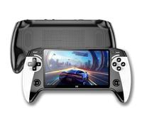 X9 Retro Handheld Game Console-Handheld Game Console with HD 5.5-inch IPS Screen Classic Video Games Supports TV Connection,10 Emulators and 5-Hour Battery Life-X9||Black-White