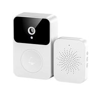 X9 Smart Wireless Remote Video Doorbell Camera Intelligent Visual Doorbell with Voice Change HD Night Vision Home App Sharing, White