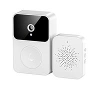 X9 Smart Wireless Video Doorbell Camera with Voice Change HD Night Vision Home App Sharing Auto Capture Storage White