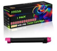 X950de Compatible for Lexmark Toner Cartridge with Chip X950 X950de X950dhe X952 X952de Printers (1 Pack Magenta)