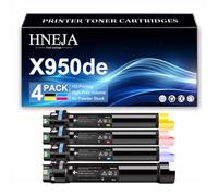 X950de Toner Cartridge, Compatible X950X2KG X950X2CG X950X2MG X950X2YG Toner Cartridges for Lexmark X950de X950dhe X950dte X952de X952dte X954de X954dhe Printer,4 Colors-1 Pack