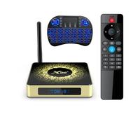 X96 X10 8K Ultra HD Android TV Box Android 11.0 Amlogic S928X LPDDR4 8GB RAM 64GB ROM WiFi6 1000M BT5.2 USB3.0 Support AV1 8K 60fps H.265 HDR Set Top tv Box with i8 keyboard