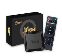 X96Q Android 10.0 TV Box, Allwinner H313 Quad-Core, 4K HDR Smart Media Player, 2GB RAM 16GB ROM, WiFi Streaming Device with YouTube Netflix, Multi-Language Support