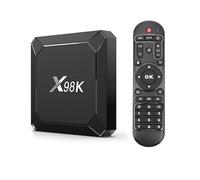 X98K Android TV Box, Android Box 4GB RAM 32GB ROM, RK3528A Quad-Core Dual Wi-Fi 2.4G/ 5G 3D Ultra HD 8K/ BT 5.0/ 100M LAN/USB 3.0 HDR10 Ultra HEVC (4GB+32GB)
