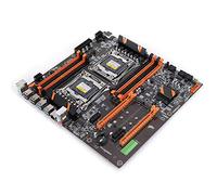 X99 Dual Socket Desktop Motherboard, DDR4 PCI-E SATA3.0 RJ45 NVME M.2 I/O PS/2 E5CPU ATX Gaming Motherboard with Iron Plate and PIN Cable