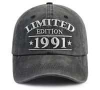 XacaYuerp 34th Birthday Decorations for Men Women, Limited Edition 1991 Party Supplies Hat, 34 Years Old Baseball Cap, Birthday Gifts for Dad Mom Husband Wife