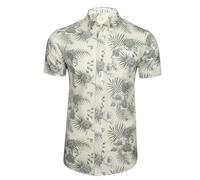 Xact Hawaiian Shirt for Men - 100% Cotton Short Sleeve Tropical Floral Shirt, Classic Collar Summer Beach Holiday Shirt