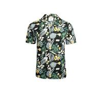 Xact Hawaiian Shirt for Men - Cotton Short Sleeve Caribbean Tropical Shirt, Revere Cuban Collar Summer Holiday Beach Shirts