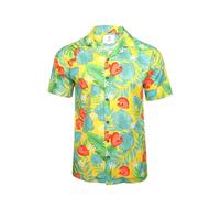 Xact Hawaiian Shirt for Men - Cotton Short Sleeve Caribbean Tropical Shirt, Revere Cuban Collar Summer Holiday Beach Shirts