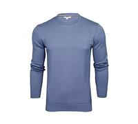 Xact Men's Classic Fine Knit 100% Cotton Crew Neck Jumper, Smart Casual Sweater for Everyday Wear (Royal Blue) XXXL