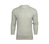 Xact Men's Sustainable Cotton Rich Cable Knit Jumper (Ecru) M