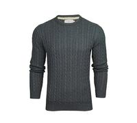 Xact Mens Sustainable Cotton Rich Cable Knit Jumper