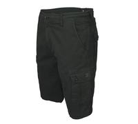 Xact Men’s Cargo Shorts Heavyweight Cotton Twill 6 Pocket Utility Regular Fit 11 Inch Casual Summer (Black) 30