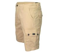 Xact Men’s Cargo Shorts Heavyweight Cotton Twill 6 Pocket Utility Regular Fit 11 Inch Casual Summer (Stone) 38